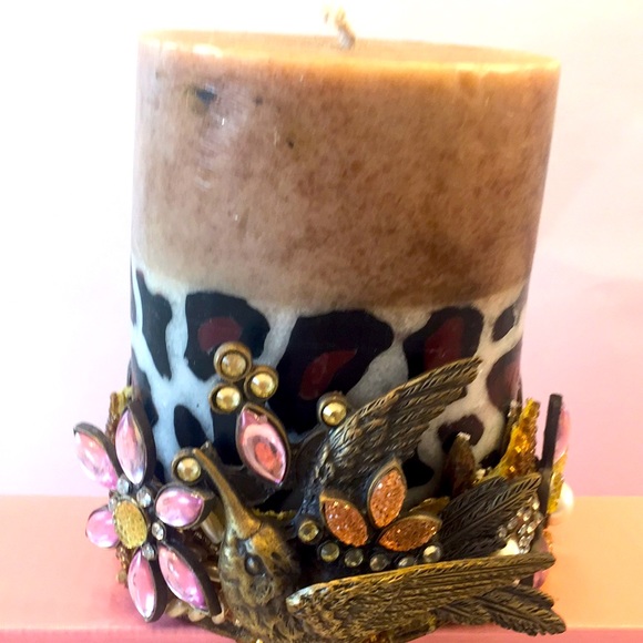 New Metal Candle Ring Pink,GoldBird,Pearl,Crystals - Picture 7 of 8